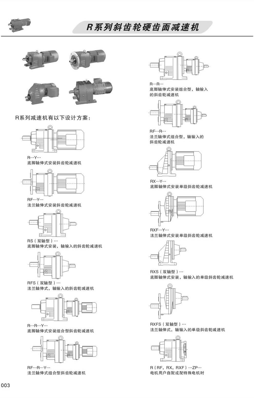 R系列減速機性能特點及選型方法