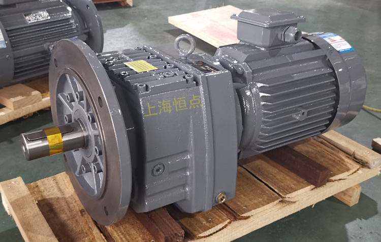 RF87減速機，立式安裝，輸入配電機，實物照片如下