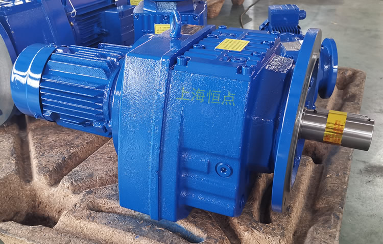 RF87減速機，立式安裝，輸入配電機，實物照片如下